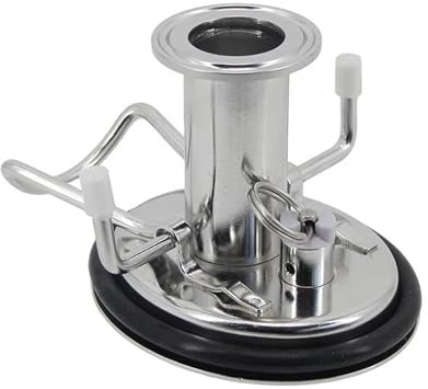 QIUYMGFG bierbrauset Bier-Fass-Deckel mit 1,5 Zoll-Nahrungsmittelgrad-trockenem Trichter der Zwingen-60PSI PRV Heimbrausystem