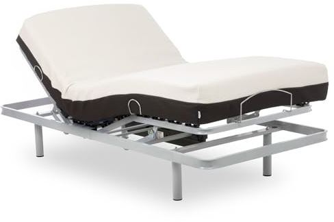 Geriafy - Lattenrost elektrisch verstellbar | Orthopädische Matratze 20 cm. Visco Plus (90x200, drahtlose Kontrolle)