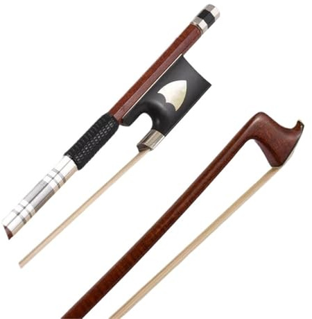 Beginner Violin Bows Full Size 4/4 Wooden Violin Bow Bar Carbon Fiber Core Hybrid Skin Lightweight Stringed Instrument