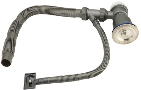 Kit de Vidange D'évier de Cuisine, pour éviter les Odeurs épaissies, Kit de Tuyau de Vidange de Lavabo Professionnel Applicable pour évier Simple, PP, Métal