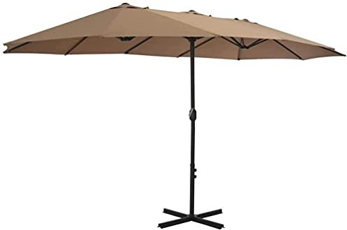 ARDZLALS Parasol de Plage Parasols de Jardin Auvents Parapluie d'extérieur Pare-Soleil, arrière-Cour et Piscine-Taupe, Grande terrasse Parasol déporté d'extérieur Haut de Gamme po