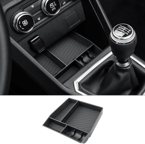 CDEFG Kompatibel mit Dacia Sandero 3/Stepway 3/Jogger 2022-2025 2026 Mittelkonsole Organizer Aufbewahrungsbox Center Console Organizer Tray Handschuhfach Sandero Stepway 3 Zubehör