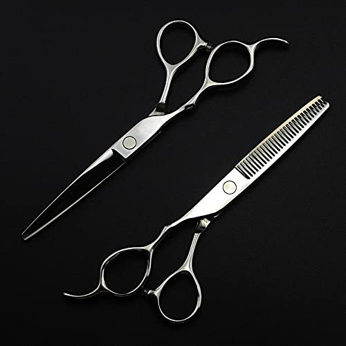 Haarschneideschere, professionelle Japan 440c Silber Linkshänder schneiden schneiden Friseur Haarschnitt Effilierschere Friseurschere von