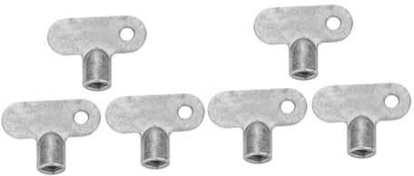 NULYLU Radiator Key Set 6pcs Square Valve Air Vent Key Metal Radiator Bleeder Air Plumbing Tool Easy Install