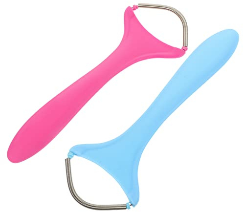 Veemoon Depiladora Facial Manual para Mujeres Resorte, Acero Inoxidable y Diseño Ergonómico, Ligera y Portátil para Depilación Indolora en Cara y Cuello, 2 Piezas