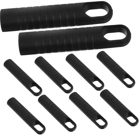 10pcs Plastic Broom Handle Grips for 25mm Replacement Ends | Black Finish, Simple Installation, Versatile Attachments, Ergonomic Secure Hold, Suitable for Mop Rods and Dustpans