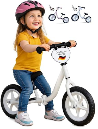 TrippelTrade Laufrad ab 2 Jahre Ultraleicht klappbar Balance Bike mit Tragegurt Höhenverstellbare Sattel & Lenker 12 Zoll Reifen Carbonstahlrahmen Lauflernrad faltbar Geschenk Junge Mädchen