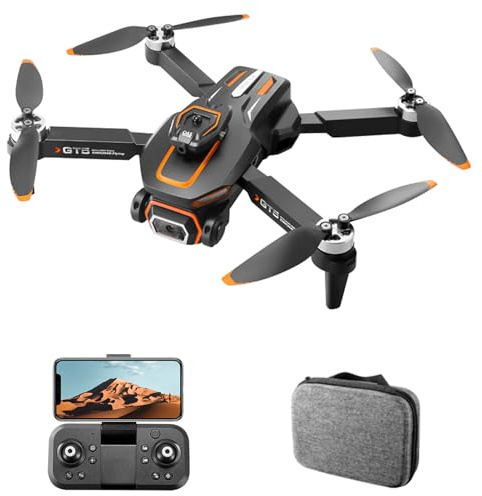 DGLDCSHUAI Mini Quadricottero per Bambini con Telecamera HD 720P Telecomando Giocattoli Regali per Ragazzi Ragazze con Mantenimento 'altitudine Motore Brushless Evitamento (-1)