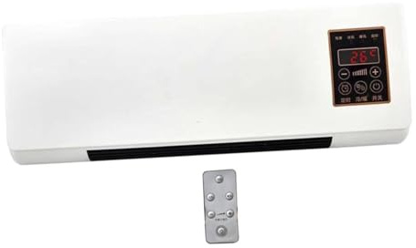 rockible Mini Condizionatore Portatile da Parete con Telecomando, Dispositivo di Riscaldamento e Raffreddamento Efficiente, Presa UE 220 V, per Soggiorno e Casa, 55 x 24 x 12 Cm