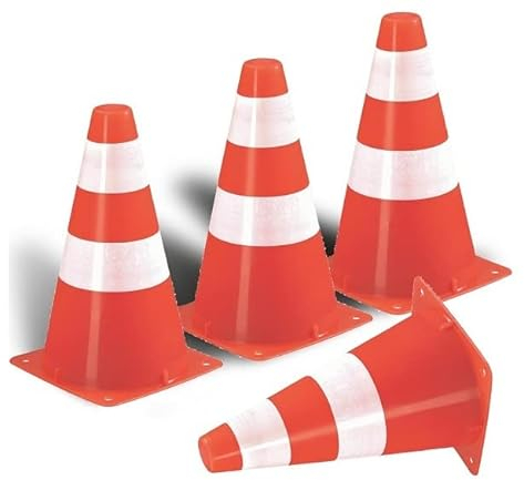 OTTO Lot de 4 plots Coniques : Hauteur 23cm - plots de marquage Couleur Orange - Sport - Foot