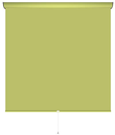 Rollo Springrollo Mittelzugrollo 14 Farben Breite 62 bis 202 cm Länge 180 cm Bedienung Mittelzug Stoff blickdicht lichtdurchlässig Fenster Sonnenschutz Blendschutz (92 x 180 cm / Blattgrün, Grün)