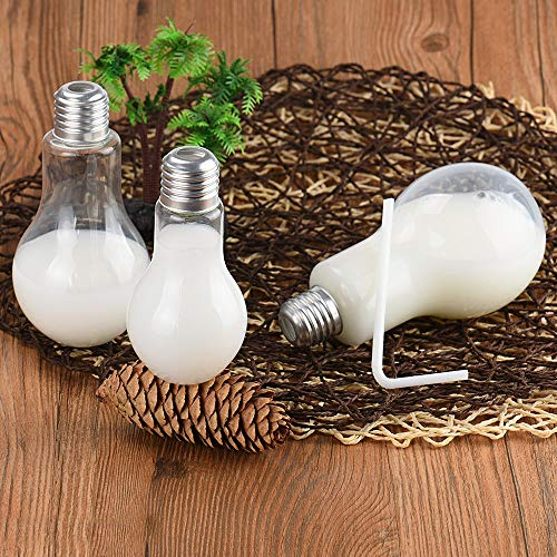 Alecony Light Bulb Neuheit Gläsersets Trinkgläser mit Deckel,Ideal für Soft Getränke, Bier, Cocktails und Rum,Trinkglas Glühbirne,Cocktailgläser,Partygläser,Gin-Gläser,Martini-Gläser (Silber, 300ML)