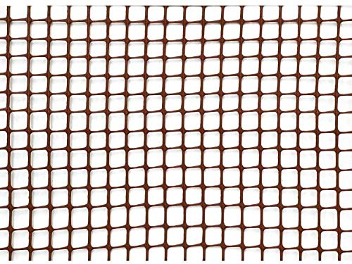 Foglish Brown Plastic Garden Fencing Mesh Netting Climbing Plants Vegetables Pets 5m x 0.5m x 20mm