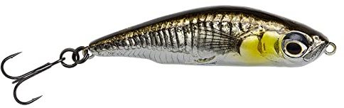 Savage Gear Kunstköder zum Twitchen auf Raubfische 6,5cm 10,5g Sticklebait Pencil Sinking, Farbe:Ayu Green Silver