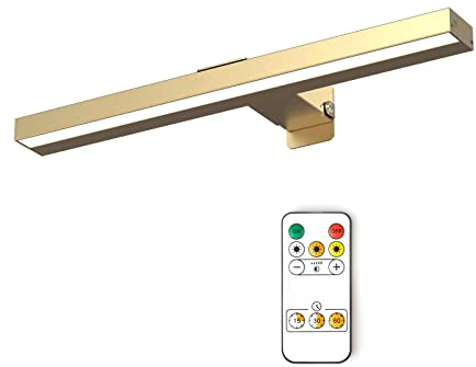 MIOBLUE Wireless Picture Lights with Remote, Rechargeable Battery Painting Light Display Lamp with 3 Lighting Modes, Dimmable Dartboard Light with Timer for Frame Portrait Art, Metal Body