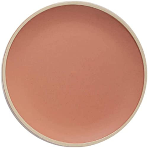XIEAE Plato de Ensalada Plato de Cena Duradero de 10 Pulgadas, Plato de Ensalada Redondo de cerámica esmaltada de Color sólido Mate, Plato de Porcelana de Uso doméstico para Postre de bistec Durable
