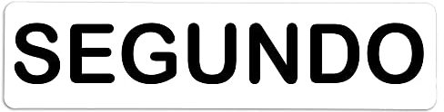 Becral® - Señal adhesiva de PVC SEGUNDO | Placa puerta PVC BLANCO | Señal informativa | Cartel Puerta 200X50mm