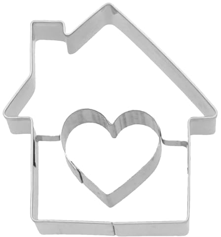 Birkmann, Ausstechform Süßes Zuhause, 6 cm, Edelstahl, mit Innenprägung, hochwertige Qualität, 189751