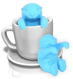 HOMSFOU Cute Shape Tea Infuser Food-Grade Silicone Loose Leaf Diffuser for Mugs Gadget