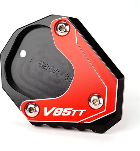 ZESIDIMO Caballete de Moto para MOTO GUZZI V85TT V85 TT V 85 TT 2020-2022 2021 Accesorios de Moto Extensión del Soporte Lateral Caballete Placa V 85TT (Rojo)