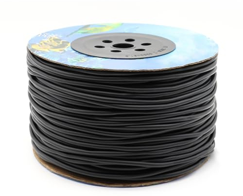 JIHAQUA 650 Feet Aquarium Air Pump Accessories Airline Tubing, Standard 3/16” Tubing for Fish Tank (Black)
