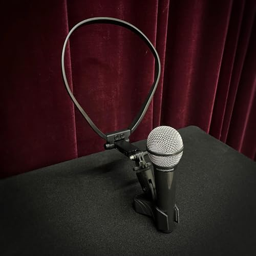 ZQION Professional Neck Microphone Holder - Magic Tricks Accessory - Includes Holder - Adults - Unisex - Small - Black