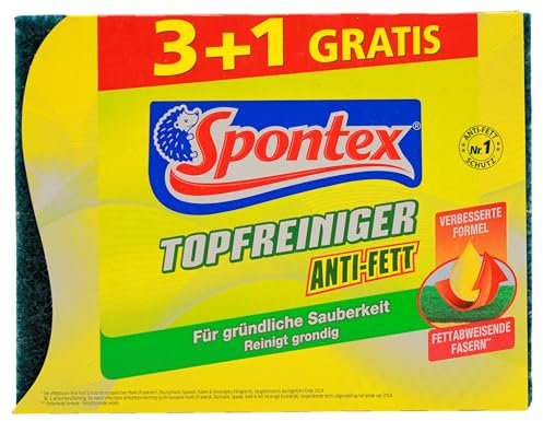 Spontex Anti-Fett Topfreiniger 4 Stück, 12er Pack (12 x 4 Stück)