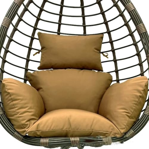 Coussin d'extérieur pour fauteuil suspendu, coussin imperméable, pour balancelle suspendue, panier à bascule, coussin de balançoire uniquement, kaki
