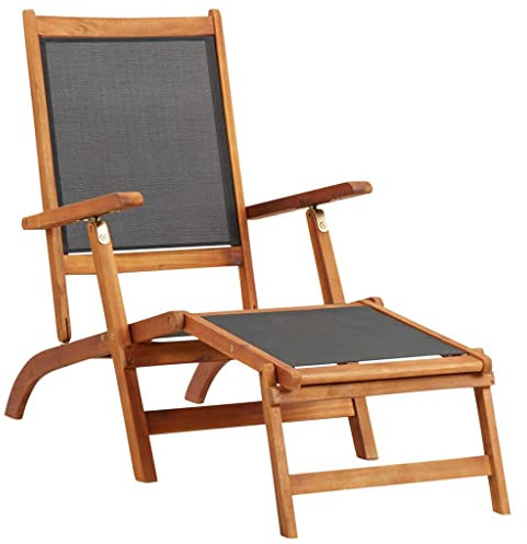 Generisch Outdoor-Loungesessel aus massivem Akazienholz und Textilene