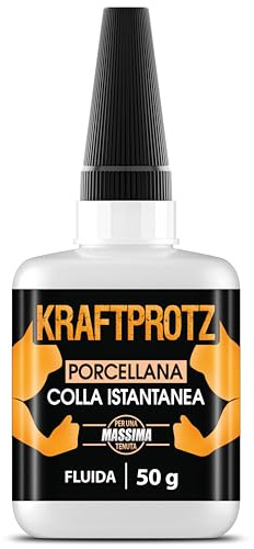 50 g di colla istantanea extra forte | Con punta anti-asciugatura inclusa | KRAFTPROTZ | Colla super liquida | Utilizzabile universalmente