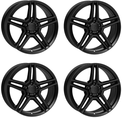 4x Rial Felgen Alufelgen M10 6.5Jx16 ET38 5x112 racing-schwarz kompatibel mit MERCEDES-BENZ A B C CLA CLC CLK E Vaneo