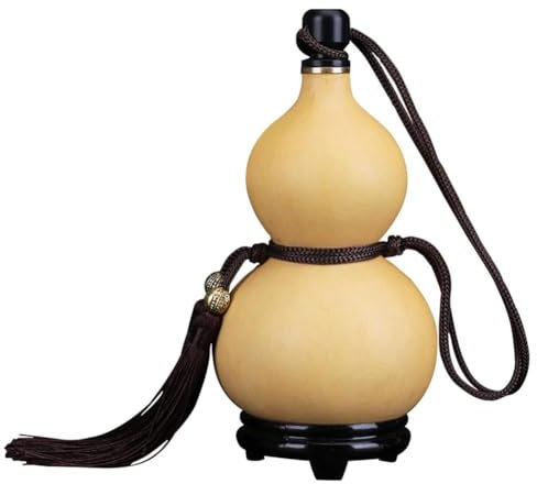 DHliIQQ Gourde d'eau séchée naturelle avec couvercle décoratif pour boissons de bureau