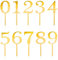 Ymapinc Kuchen Deko Geburtstag,10 Stück Zahlen 0-9 Cake Topper Geburtstag Acryl Happy Birthday Tortendeko Wiederverwendbar Deko Torte Geburtstag Gold Torten Deko für Geburtstagsfeiern Hochzeitsparty