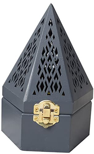 MAGICLULU Holzer Räucherkegelhalter Hohl Räuchergefäß-dekor Räuchergefäß-Ornament Für Zuhause Tischpyramidenform Räuchergefäß-Halter Für Yoga Und Aromatherapie