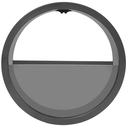 YISSALE 3 Stück Runder Wand-Pflanzgefäß,Wandvase Wandmontage, Blumentopf für Zimmerpflanzen Sukkulenten Luftpflanzen (Schwarz)