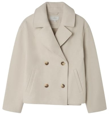 SPRINGFIELD Short Length Cloth Coat With Lapel And Front Buttons Abrigo De Longitud Corta Mujer