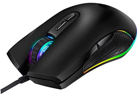 DIYEAH Mouse Usb c Cablato Gaming Mouse Tasti Dpi Regolabile Luce Rgb Retroilluminata Design Ergonomico Per Laptop e Computer