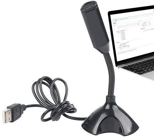 Microphone USB pour Ordinateur – de Bureau Plug & Play, ramassage Audio Professionnel | Microphone à condensateur Vocal Clair avec Fonction de Suppression du Bruit, micros USB pour Le Streaming
