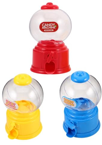 IMIKEYA 3pcs Cute Desktop Candy Dispenser Mini Candy Machines for Gumballs Wedding Birthday Party Favor