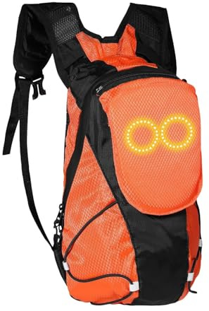 Doiyislem LED Rucksack,Freizeit Rucksack Mit Beleuchtung - Nachtlicht Für Erwachsene Motorrad Pendeln Camping Reisen Stadt Wandern