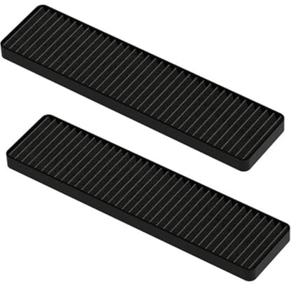 CIYODO 2 Piezas Filtro de horno de microondas filtro de grasa para microondas piezas de repuesto de hepa Negro