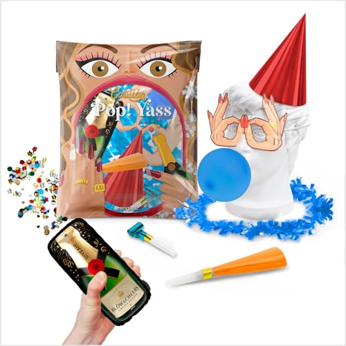 OH YEAH - 10 Bolsas Cotillón Pop! Yass - Lote de Cotillón Nochevieja - Fin de Año - Fiesta Fin de Año - Decoración Fiesta - Accesorios Nochevieja - DISEÑO UNICO
