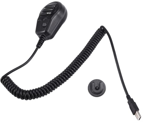 Uxsjakjsd -18 USB-Handlautsprechermikrofon für Euro Truck Simulator 2, mit PTT-Unterstützung, USB-Gerät, Tastatur mit Mikrofonhalter
