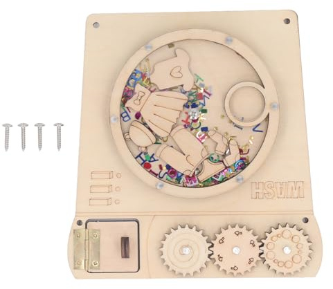 Gucagle Wooden Sensory Board DIY Educational Toy Washing Machine Shape Activity Board for Toddlers 2 3 Years Old Boys Girls Wood Plastic Material