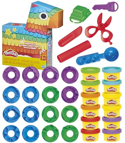 Play-Doh, Playset Festa con pignatta, 22 Accessori e 12 Colori, sorprese e regalini per Le Festa, attività manuali per Bambini e Bambine dai 3 Anni in su