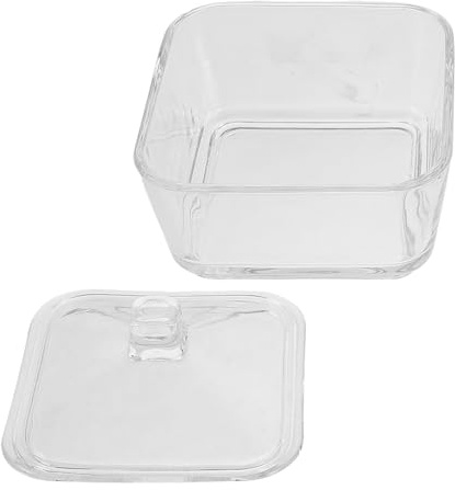 GLEAVI Sucrier en Verre Transparent avec Couvercle, Récipient à Sucre Cube 1 Pièce, Pot à Sucre Hermétique pour Café, la Cuisine et Coin Café, Facile à Nettoyer, Design Élégant, Capacité