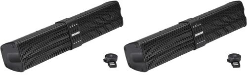 KICKER (2 47KPB1 PowerBar KPB1 20-inch Bluetooth Powered UTV Soundbar, Black Weather-Proof Enclosure Bundle