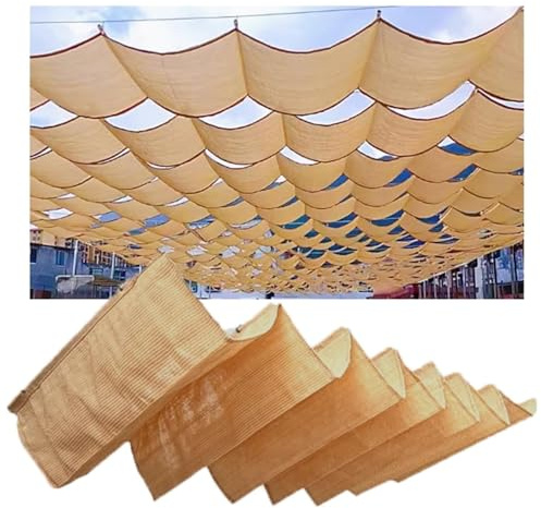 HUFIREHU Einziehbare Welle Sonnensegel,Einziehbare WellenüBerdachung,Sonnenschutz Terrasse,U-FöRmig Nach Unten HäNgen Wellen-Sonnensegel,Mit öSen Und Kordel(W:1.6m/5.24ft*L:5m/16.5ft)