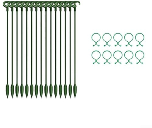 Piquets de support pour plantes avec clips réglables pour orchidée, rose, lierre et pothos fournissant des conseils pour un développement vertical sain (A)