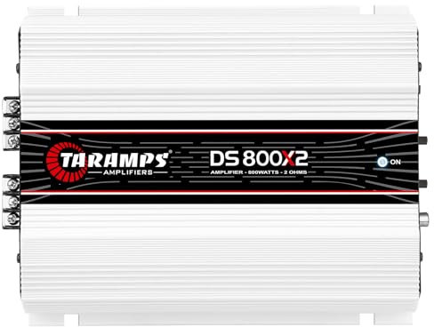 Taramps DS 800x2 2 Channels 800 watts RMS 2 Ohms, FULL RANGE, Car Audio Amplifier Multichannel Class D, Crossover High/Low Pass, Power Amplifier Bridgedable System